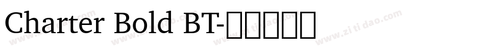 Charter Bold BT字体转换
